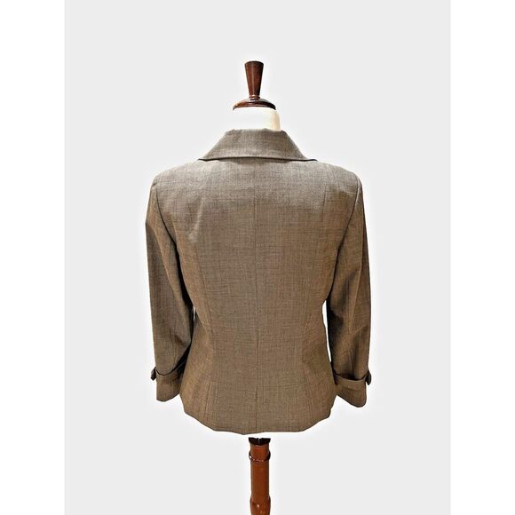 Dana Buchman Women Lightweight Wool Lined 3 Button Blazer Grey/Gray Size 12 - Picture 3 of 10